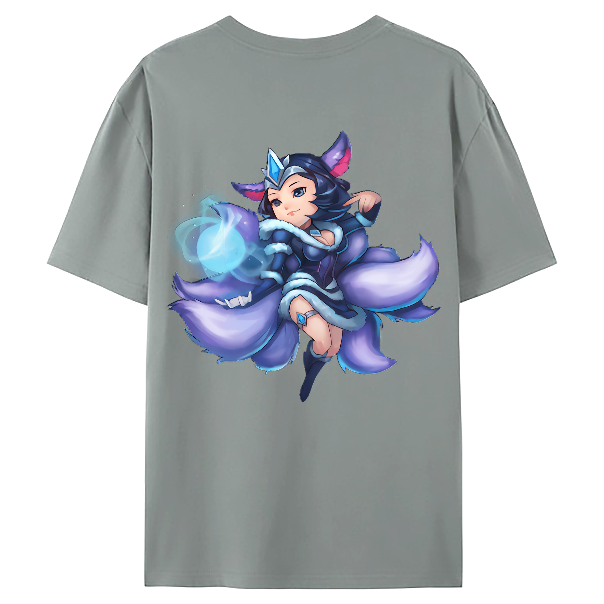 （画像用） リーグ・オブ・レジェンド League of Legends LOL 綿100％ メンズ半袖Tシャツ（バックプリント） 通気性